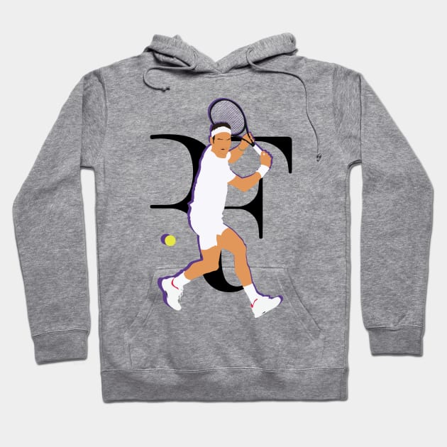 Roger Federer Grand Slam Collage Hoodie by Jackshun